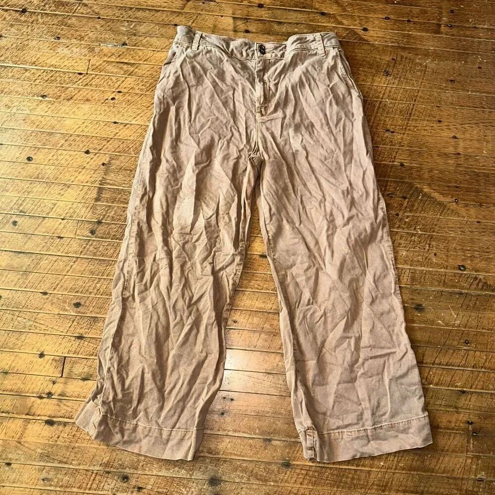 Bella Dahl tan lightweight wide leg flowy sz 30 slacks